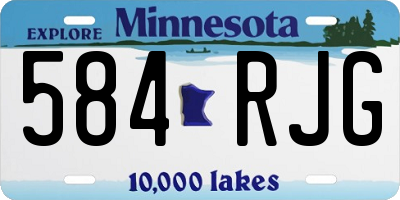 MN license plate 584RJG