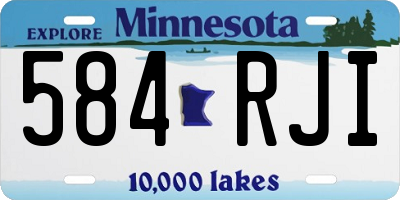 MN license plate 584RJI