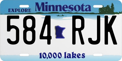 MN license plate 584RJK