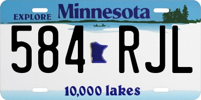 MN license plate 584RJL