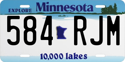 MN license plate 584RJM