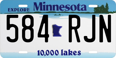 MN license plate 584RJN