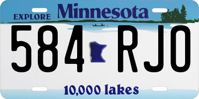 MN license plate 584RJO