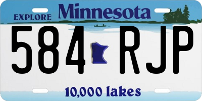 MN license plate 584RJP