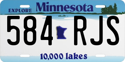 MN license plate 584RJS
