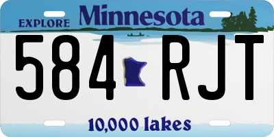 MN license plate 584RJT