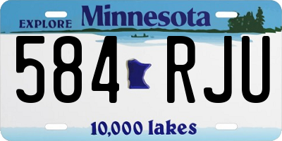 MN license plate 584RJU