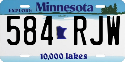 MN license plate 584RJW