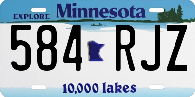 MN license plate 584RJZ