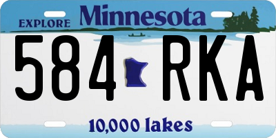 MN license plate 584RKA