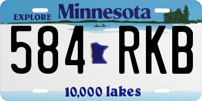 MN license plate 584RKB