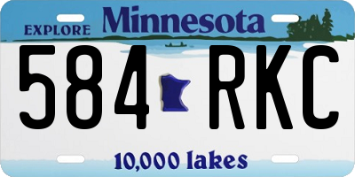 MN license plate 584RKC