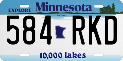 MN license plate 584RKD