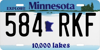 MN license plate 584RKF
