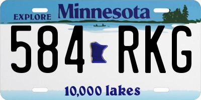 MN license plate 584RKG