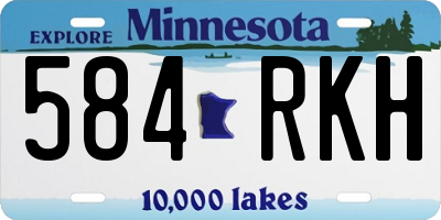 MN license plate 584RKH