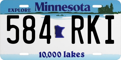 MN license plate 584RKI