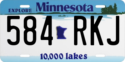 MN license plate 584RKJ