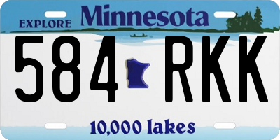MN license plate 584RKK