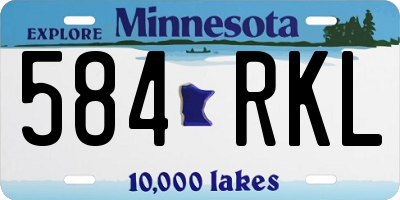 MN license plate 584RKL