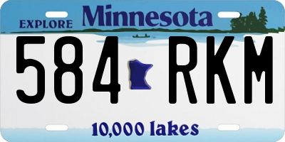MN license plate 584RKM