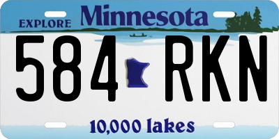 MN license plate 584RKN