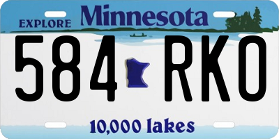 MN license plate 584RKO