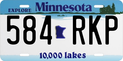 MN license plate 584RKP