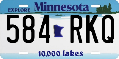 MN license plate 584RKQ