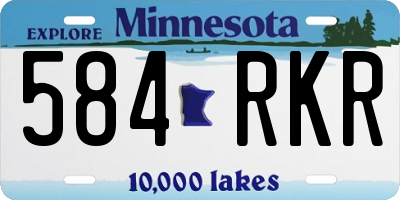 MN license plate 584RKR