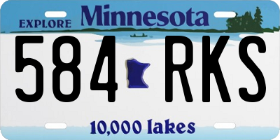 MN license plate 584RKS