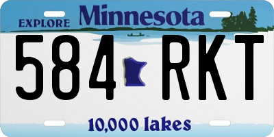 MN license plate 584RKT