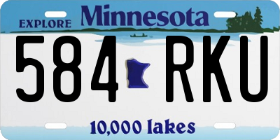 MN license plate 584RKU