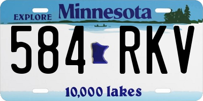 MN license plate 584RKV