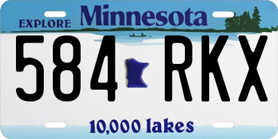 MN license plate 584RKX