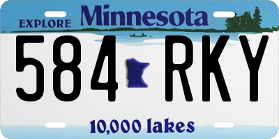 MN license plate 584RKY