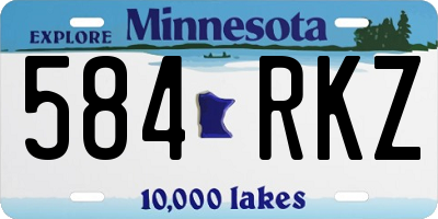 MN license plate 584RKZ