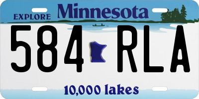 MN license plate 584RLA