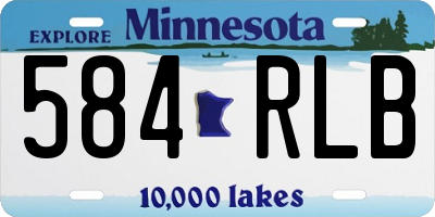 MN license plate 584RLB
