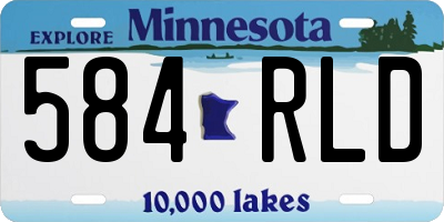 MN license plate 584RLD