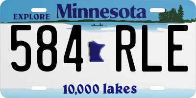 MN license plate 584RLE