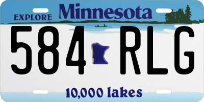 MN license plate 584RLG