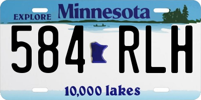 MN license plate 584RLH