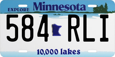 MN license plate 584RLI