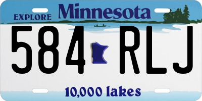 MN license plate 584RLJ
