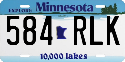 MN license plate 584RLK