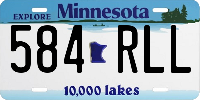 MN license plate 584RLL