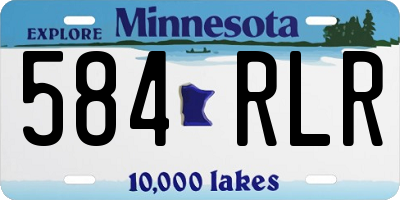 MN license plate 584RLR