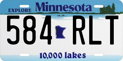 MN license plate 584RLT
