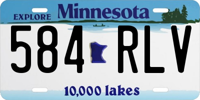 MN license plate 584RLV